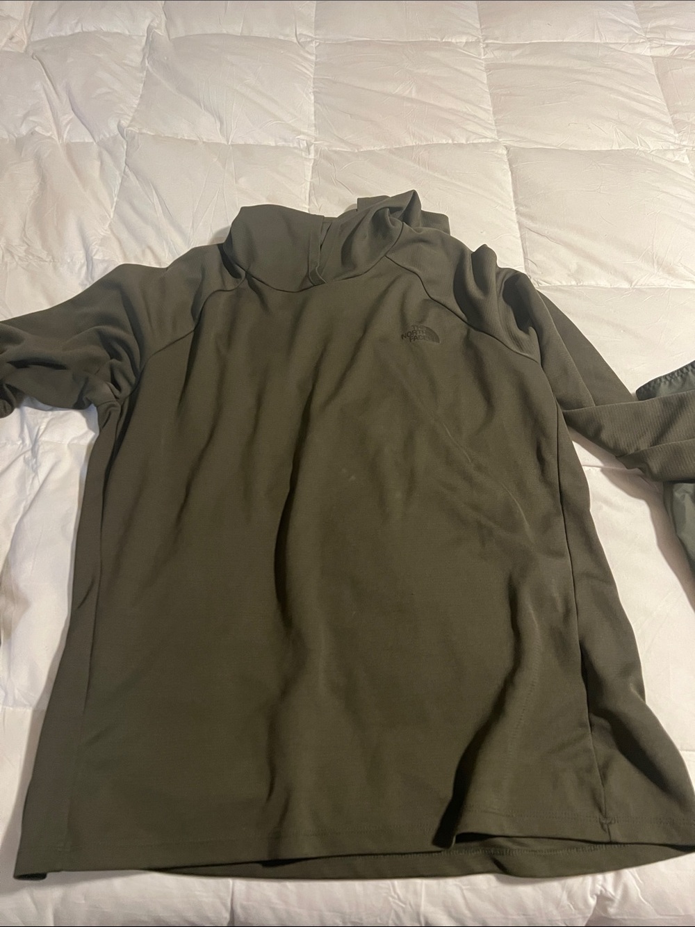 The North Face Olive Green Hooded sunshirt